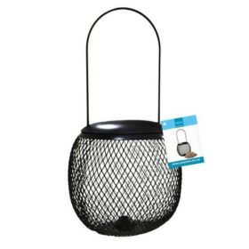 Sort net foderkugle i stål til nødder og solsikker